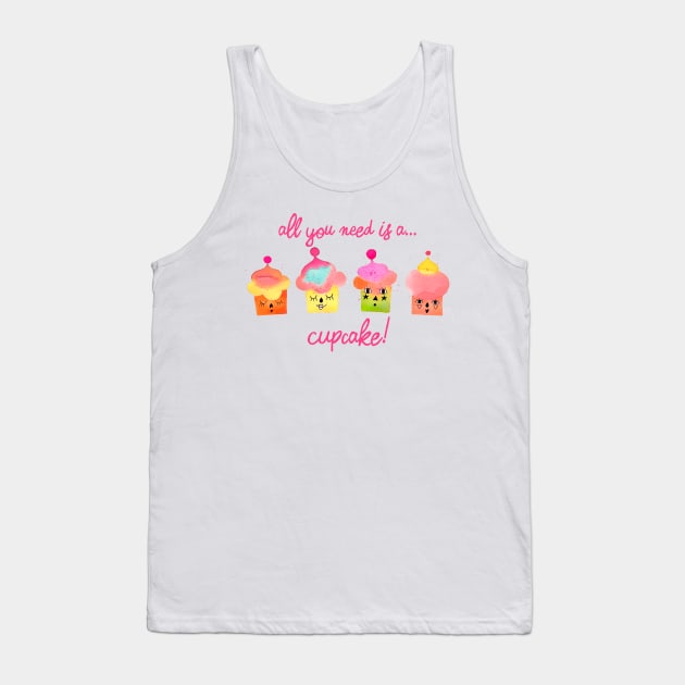 All you need is a cupcake pink Tank Top by ninoladesign